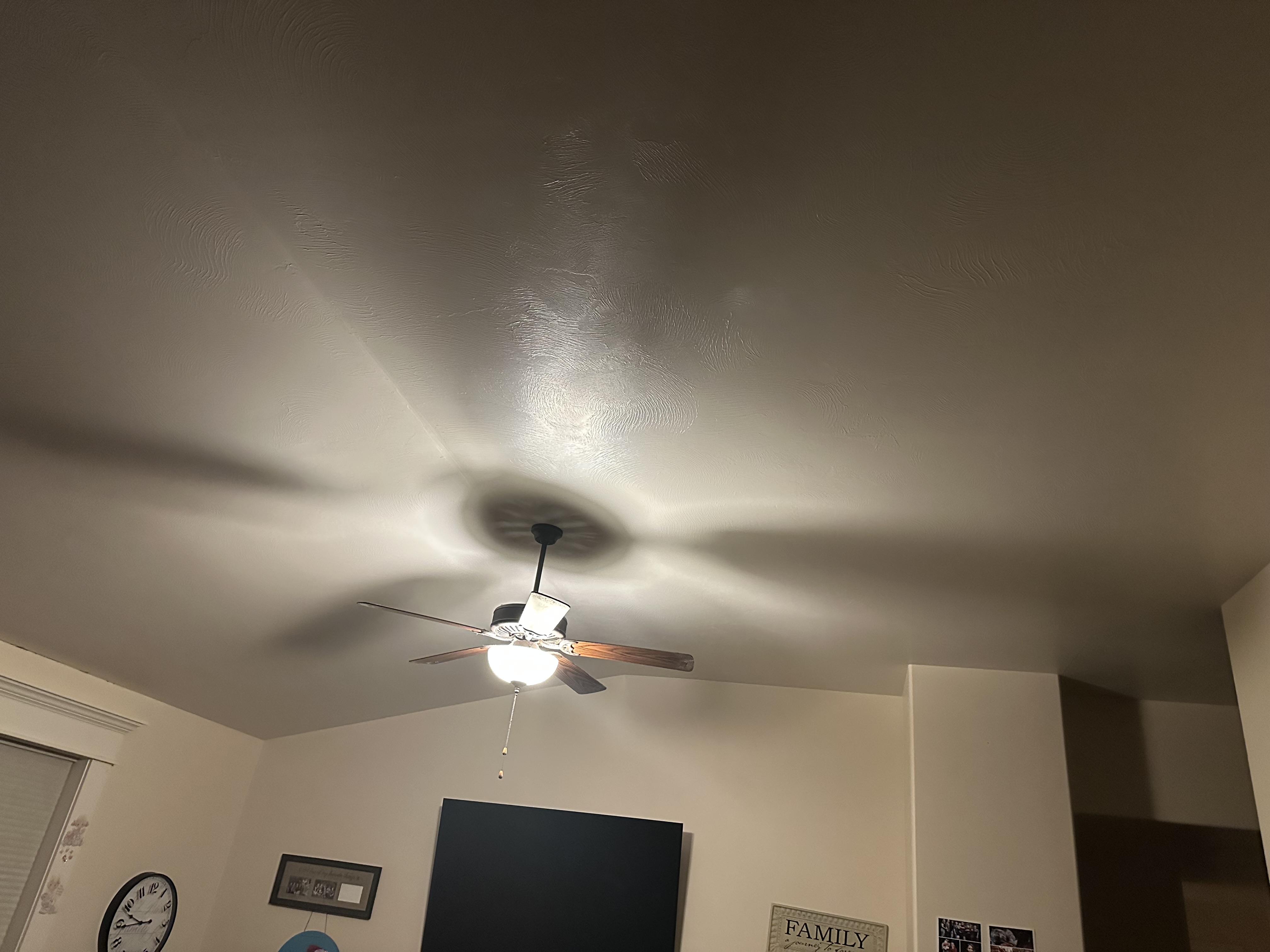 Ceiling before lighting upgrade